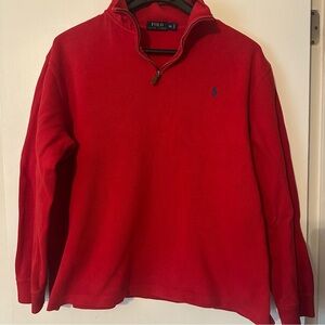 Polo Ralph Lauren Red Pullover 1/4 Zip Men XL